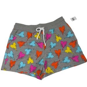 Walt‎ Disney World Castle Print Shorts Drawstring Waist Comfy Loungewear Large